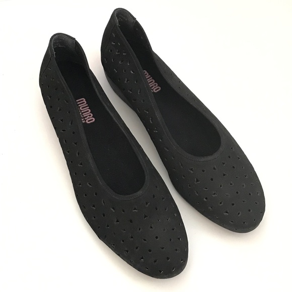 MUNRO Aubrey Suede Ballet Flat Comfort Loafer Black Women’s Size 13 - Picture 1 of 16